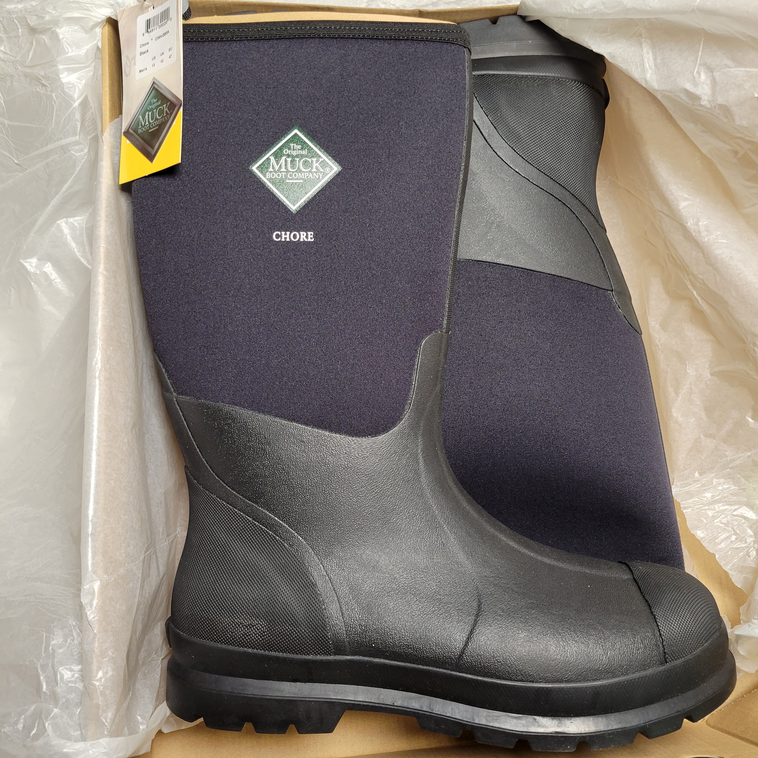 Muck Chore Classic Men's Rubber Work Boots - Black 13 (8044880560366)